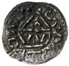 denar 948-955, mincerz Vilja; Krzyż z trzema kulkami w kątach / Dach kaplicy, pod nim VVI; Hahn 65..