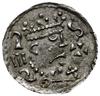 denar 1009-1024; Popiersie króla w prawo / Krzyż z dwoma kółkami, trójkątem i potrójnymi kulkami w..