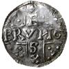 denar 1010-1029, mincerz Im; Napis BRVN EPS wkomponowany w krzyż / Dach kaplicy, pod nim IMMO; Hah..