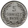 5 groszy 1835, Wiedeń; Bitkin 3, Kop. 7857 (R1), Plage 296; wyśmienite