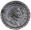 medal sygnowany C-W (C. Wermuth), 1704, Podróż do Polski, Aw: Głowa króla w prawo, napis otokowy: ..