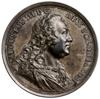 medal sygnowany Wermuth wybity w 1752 r. z okazji święta Orderu Orła Białego, Aw: Popiersie króla ..