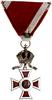 Order Leopolda Krzyż Kawalerski, wersja bez dekoracji wojennej,order nadawany od 1808 do 1918 za z..
