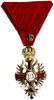Order Franciszka Józefa, Krzyż Kawalerski, wykonany w złocie próby 18 karat (0,750), waga 12,68 gr..