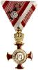 Złoty krzyż zasługi z koroną dla cywili -Zivil-Verdienstkreuz. Wykonany w złocie próby 18 karat (0..