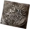 klipa szeląga miejskiego 1589; HMZ 2-1130n; srebro 1.71 g, lekko pogięta, ale bez wytarć, bardzo r..
