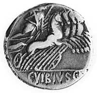 C. Vibius C.f. Pansa (90 p.n.e.), denar, Aw: Głowa Apolla w prawo, za nią napis PANSA, Rw: Minerwa..