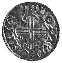 denar, Popiersie w koronie w prawo i napis EDREX ANI., Rw: Podwójny krzyż i napis, CODRIC ON LIN(L..