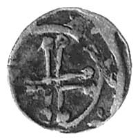 Hrabstwo Holandii, Floris IV 1222-1234, denar typ 1A, Aw: Głowa w prawo, napis nieczytelny, Rw: Po..