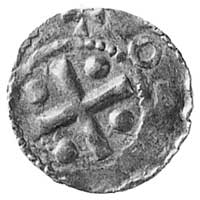 denar, Aw: Krzyż i 4 kulki w polu, w otoku napis