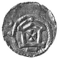 denar, Aw: Krzyż i 4 kulki w polu, w otoku napis
