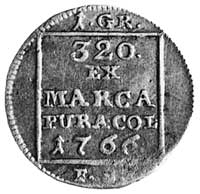 grosz srebrny 1766, Warszawa, Aw: Monogram króle