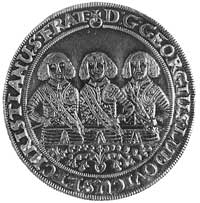półtalar 1656, Brzeg, Aw: Popiersia Jerzego III Brzeskiego, Ludwika IV Legnickiego, Christiana Woł..