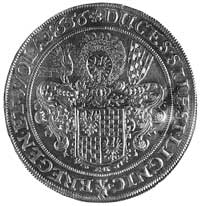 półtalar 1656, Brzeg, Aw: Popiersia Jerzego III Brzeskiego, Ludwika IV Legnickiego, Christiana Woł..