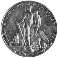medal b.d., sygnowany LAUER, poświęcony generałowi-pułkownikowi von Woyrsch, Aw: Popiersie i napis..
