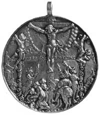 medal lany z uchem bez daty wykonany przez Hansa Reinhardta seniora dla Jana Fryderyka elektora sa..