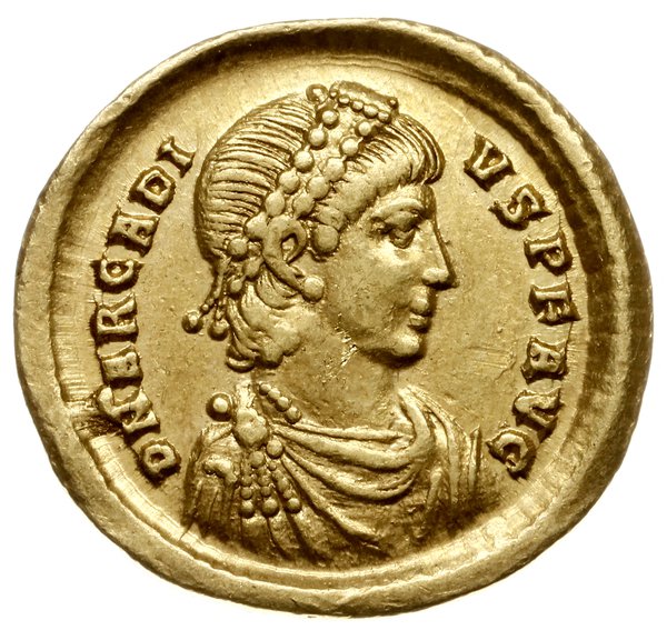solidus 393-395, Sirmium; Aw: Popiersie w prawo,