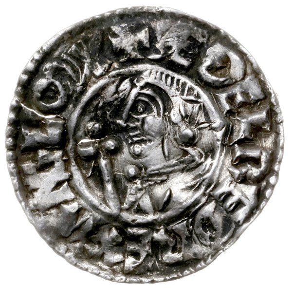 denar typu crux, 991-997, mennica Winchester, mincerz Aethelgar