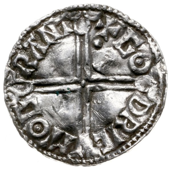 denar typu long cross, 997-1003, mennica Cambridge, mincerz Godric