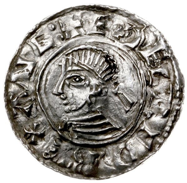 denar typu small cross, 1009-1017, mennica London, mincerz Goda