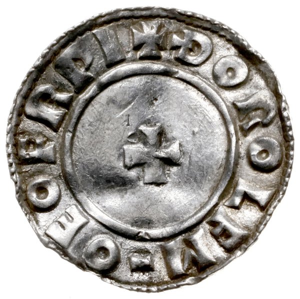 denar typu small cross, 1009-1017, mennica York, mincerz Thorulf