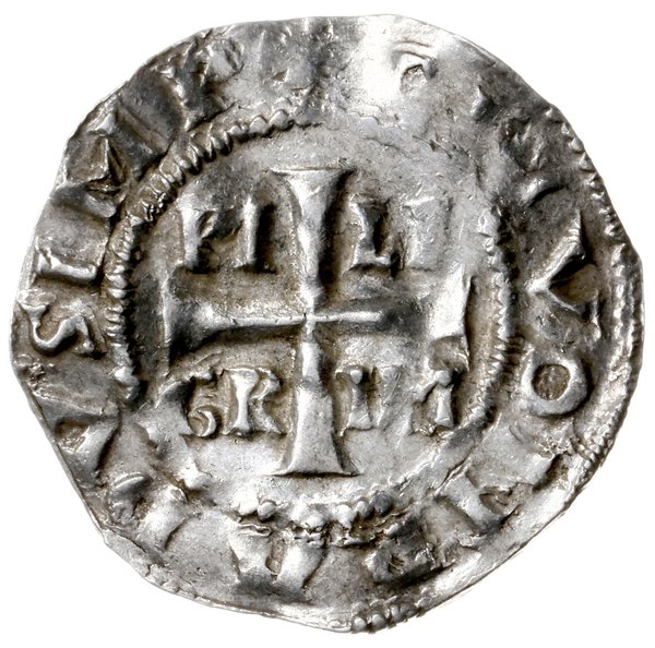 denar 1024-1036; Aw: Krzyż, w kątach PI-LI-GR-IM