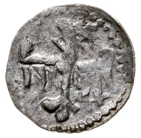 denar 1382-1386, Kraków; Aw: Orzeł heraldyczny n