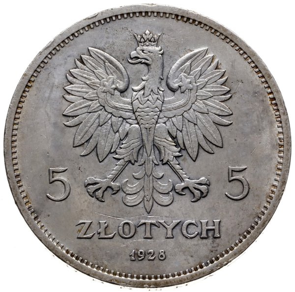 5 złotych 1928, Warszawa (ze znakiem Mennicy Warszawskiej)