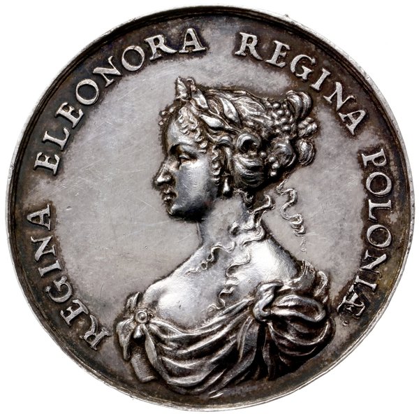 medal bez daty (1670) nieznanego autorstwa wybity z okazji zaślubin króla z Eleonorą Habsburżanką