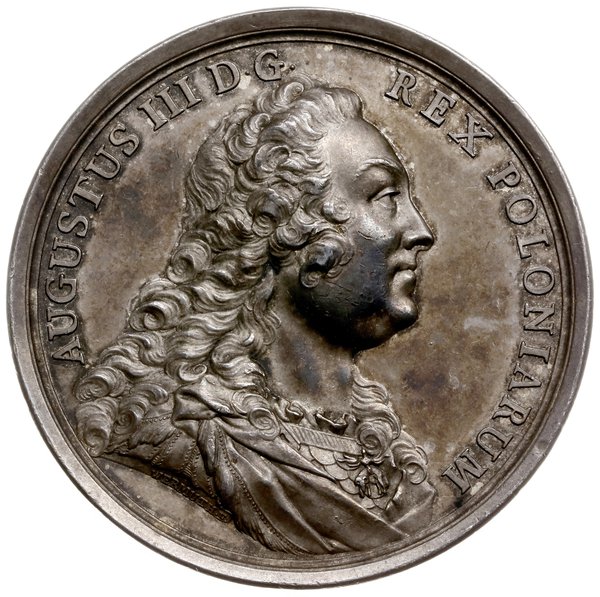 medal sygnowany Wermuth wybity w 1752 r. z okazji święta Orderu Orła Białego