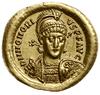 solidus 403-408, Konstantynopol; Aw: Popiersie cesarza z włócznią na wprost, D N HONORIVS P F AVG;..