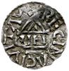 denar 948-955, mincerz Cuni; Krzyż z trzema kulkami w kątach / Dach kaplicy, pod nim CVN; Hahn 10b..