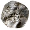 denar 1016-1047; Aw: Krzyż z klinami w kątach; Rw: Litera A, POPPO TREVI; Dbg 466;  srebro 21 mm, ..