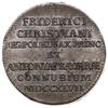 dwugrosz pamiątkowy 1747, Drezno; moneta wybita na pamiątkę ślubu Fryderyka Christiana z Anną Bawa..
