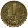 1 złoty 1957, Warszawa; Nominał 1, wklęsły napis