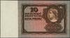 próbny druk kolorystyczny (w odmiennej kolorystyce) strony głównej banknotu 10 złotych 2.01.1928, ..