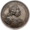 medal sygnowany H F Wermuth wybity w 1742 r. z okazji święta Orderu Orła Białego; Aw: Popiersie kr..