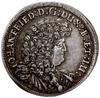 2/3 talara (gulden) 1678, Hanower; wariant z bujną fryzurą władcy; Dav. -, Welter 1727; srebro 16...