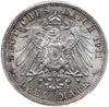 3 marki 1911/F, Stutgart; 25. rocznica ślubu Wilhelma II z Charlottą z Schaumburg-Lippe; AKS 146, ..
