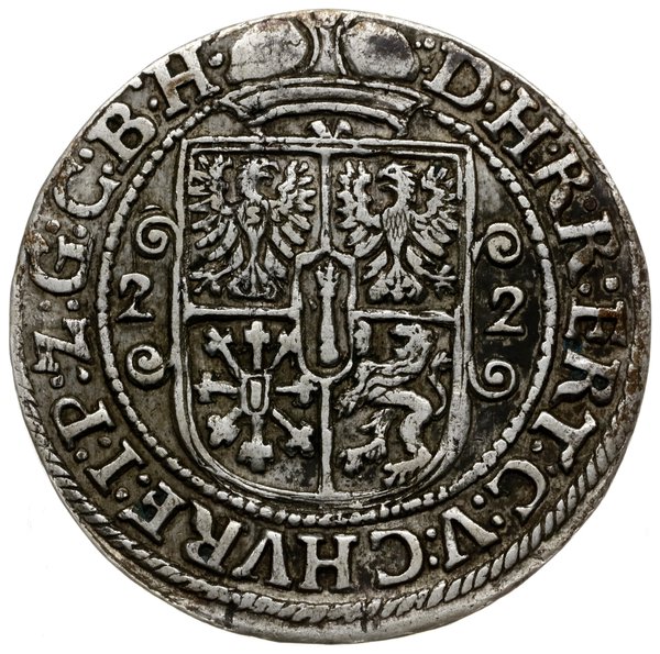 ort 1622, Królewiec; półpostać w mitrze książęce