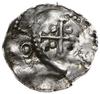 denar 996-1018; Popiersie w prawo, przed nim krzyżyk, [HENRICVS REX] / Krzyż z poprzeczkami,  w ką..