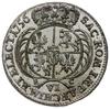 szóstak 1756, Lipsk; szerokie popiersie króla, obie korony żeberkowate; Kahnt 693, Kop. 2102 (R2);..