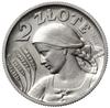 2 złote 1927, Warszawa; popiersie kobiety z kłos