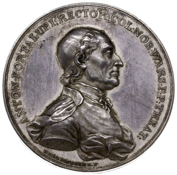 medal pamiątkowy dla Antoniego Portalupiego, 1774, autorstwa J.F.Holzhaeussera