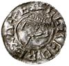 denar typu small cross, 1009-1017, mennica Leicester, mincerz Leofwine; Aw: Popiersie władcy w pra..