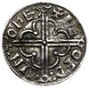 denar typu quatrefoil, 1018-1035, mennica Peterborough, mincerz Leofdaeg; Aw: W czterech łukach po..