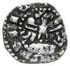 denar, po 1320 roku; Aw: Hełm w lewo, z pięcioma piórami w pióropuszu, legenda; Rw: Orzeł w koroni..