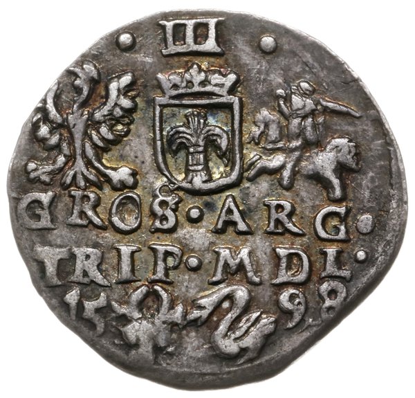 trojak 1598, Wilno; bardzo rzadka odmiana trojak
