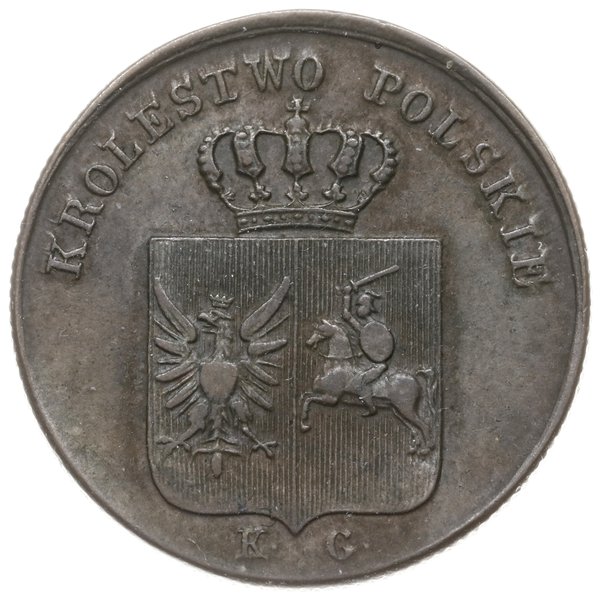 3 grosze 1831, Warszawa; łapy Orła proste, kropk