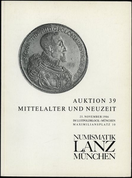 Hubert Lanz, Auktion 39 - Mittelalter und Neuzei